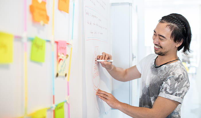 Alumne programe Entrepreneurchef en clase